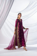 02 – Maroon Embroidered Formal Dress for Women
