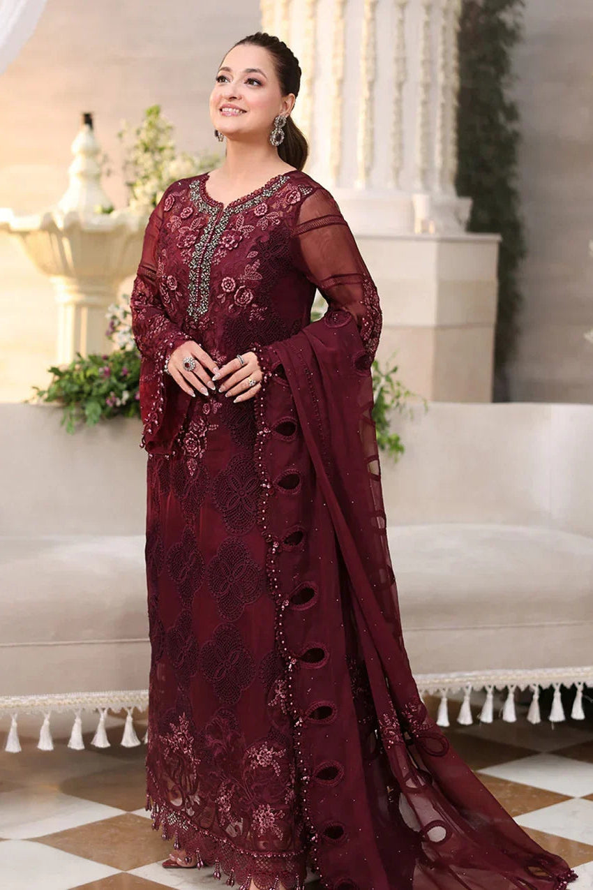 MARIA B Embroidered Chiffon