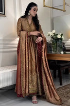 ASWAD bronze gold formal suit | SalmaQadir