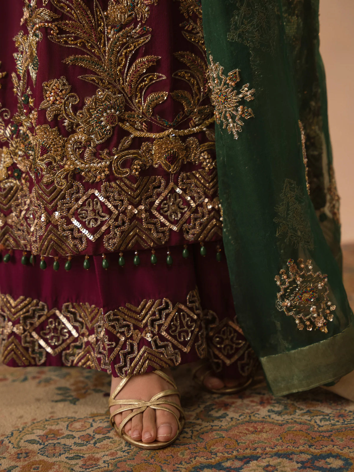 Afsana-e-Zari luxury embellished formal suit SalmaQadir