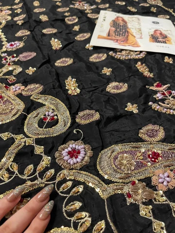 Bita Black embroidered suit | SalmaQadir