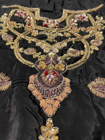 Bita Black embroidered suit | SalmaQadir