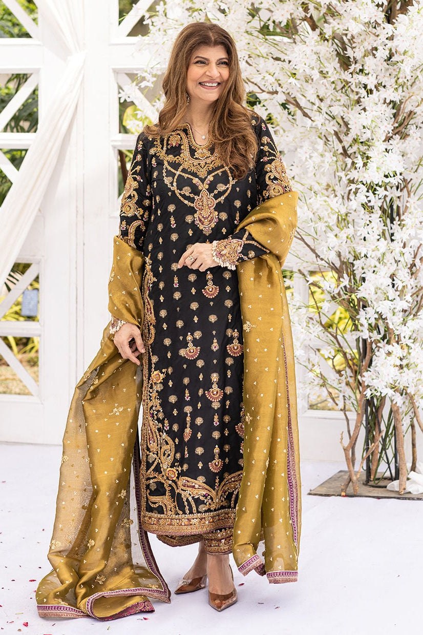 Bita Black embroidered suit | SalmaQadir