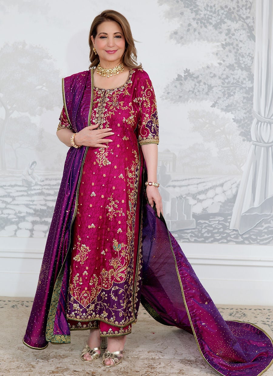 Bita magenta silk SalmaQadir