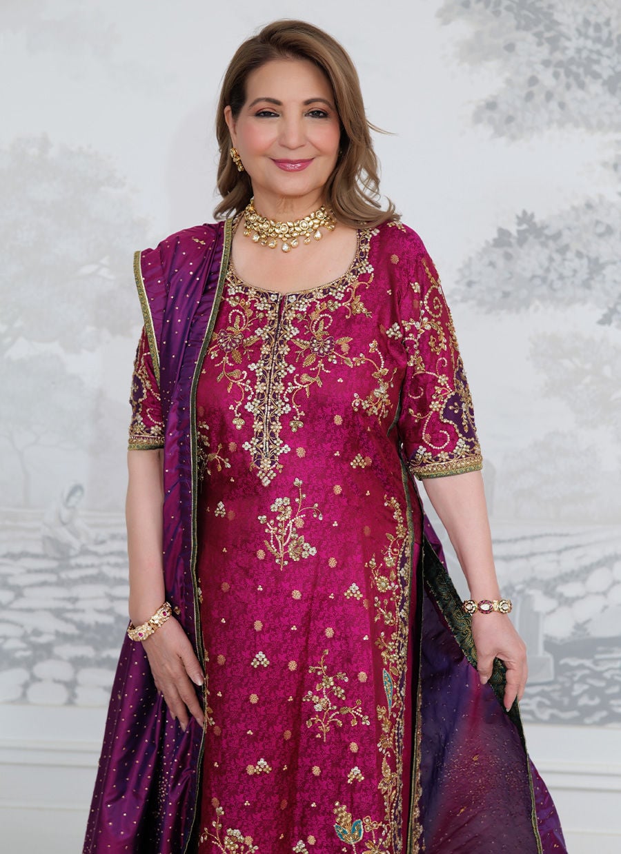 Bita magenta silk SalmaQadir