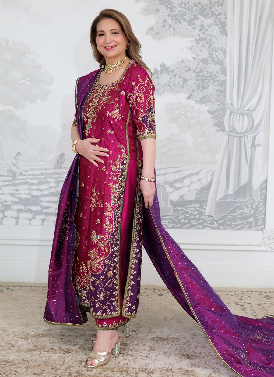 Bita magenta silk SalmaQadir