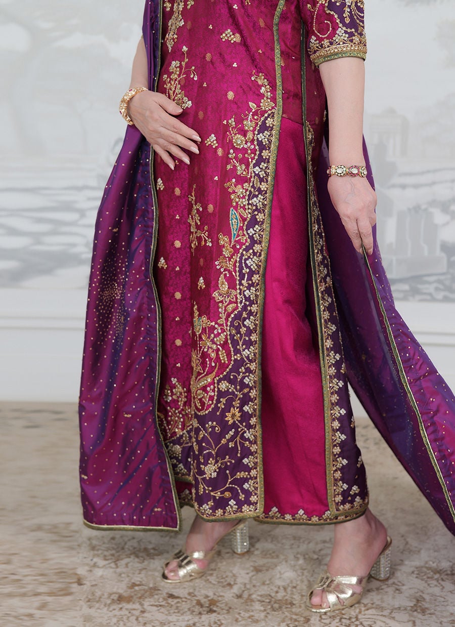 Bita magenta silk SalmaQadir