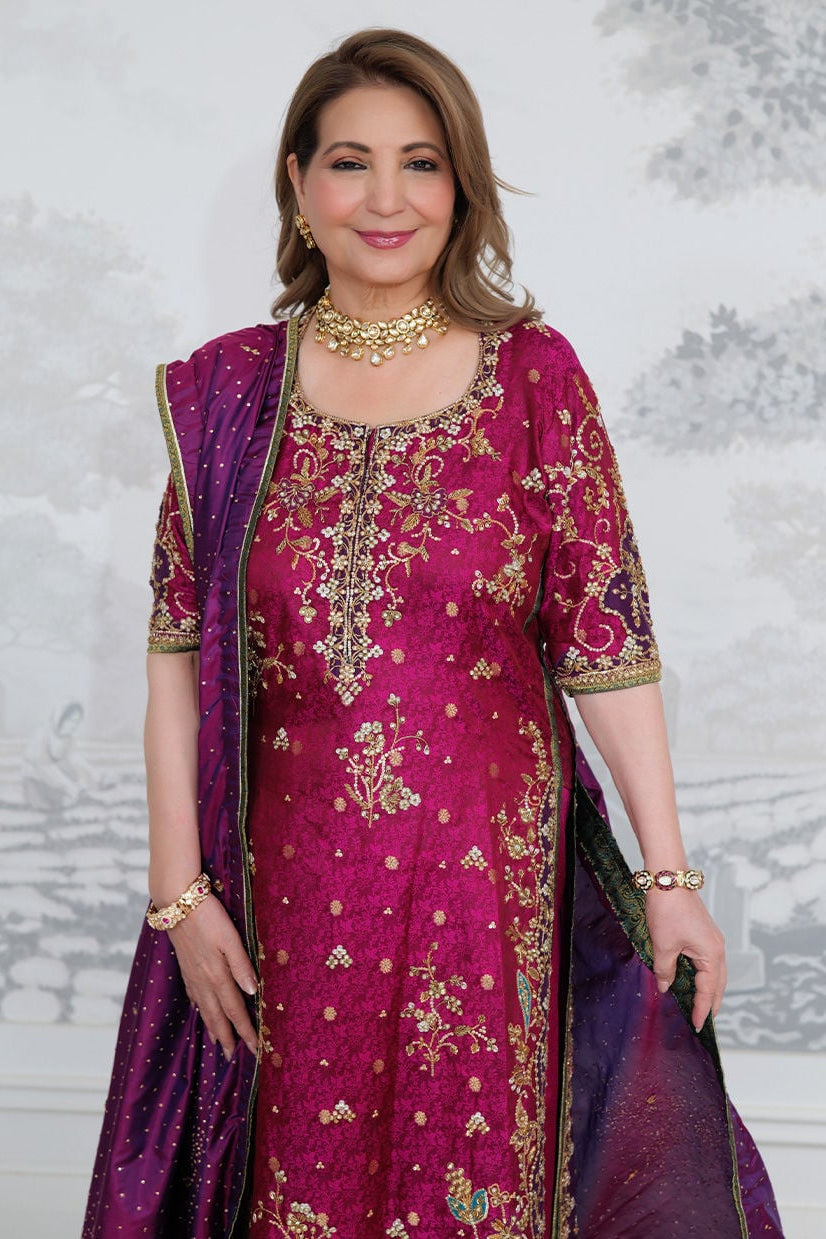 Bita magenta silk  SalmaQadir
