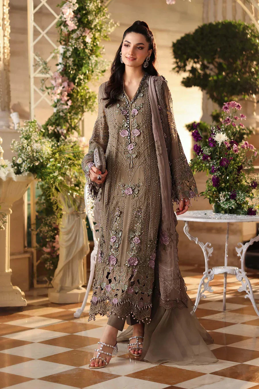 MARIA B Embroidered Chiffon