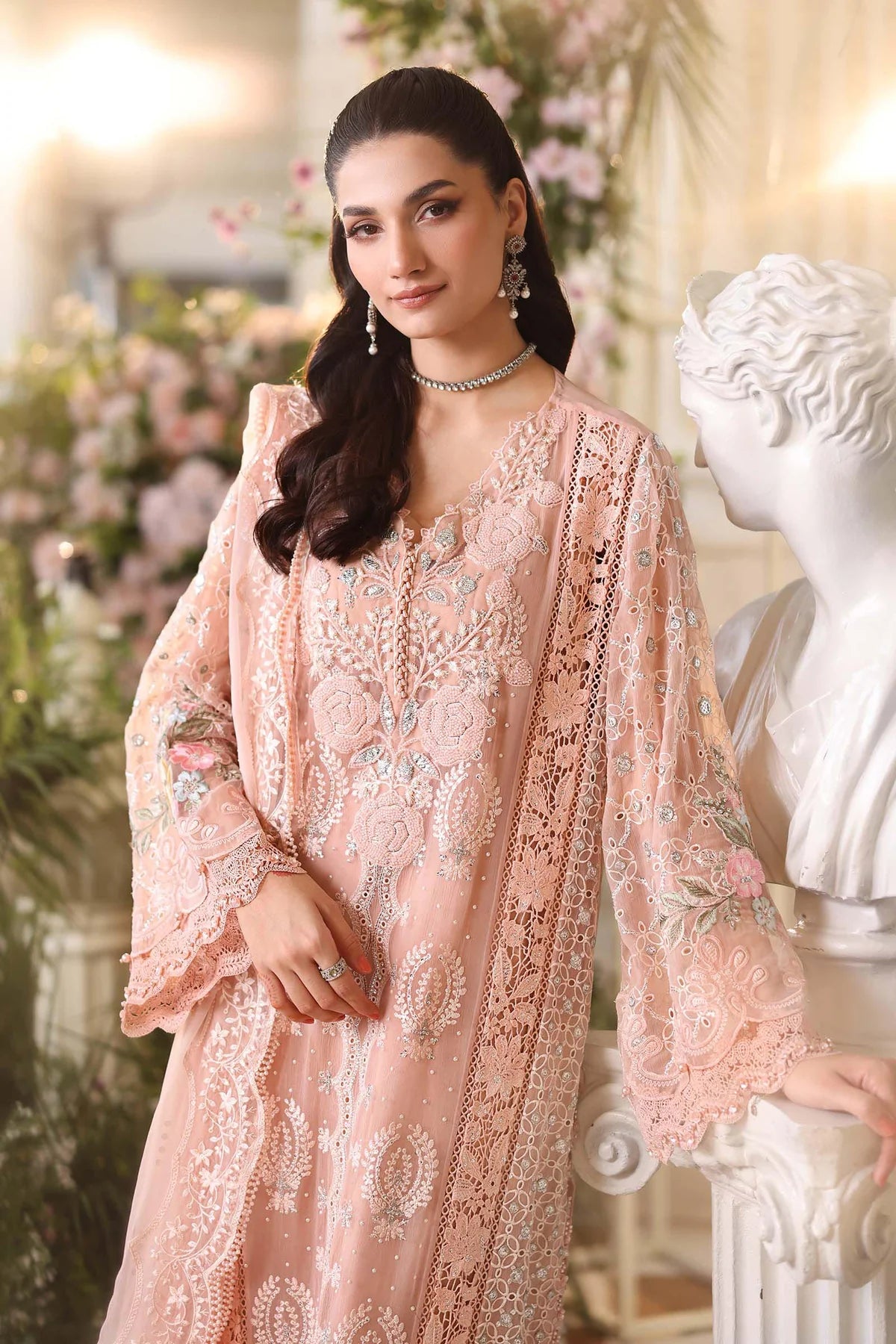 MARIA B Embroidered Chiffon