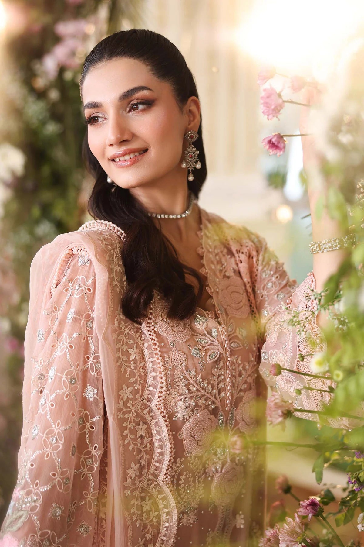 MARIA B Embroidered Chiffon