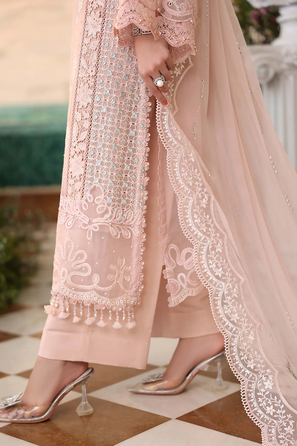 MARIA B Embroidered Chiffon