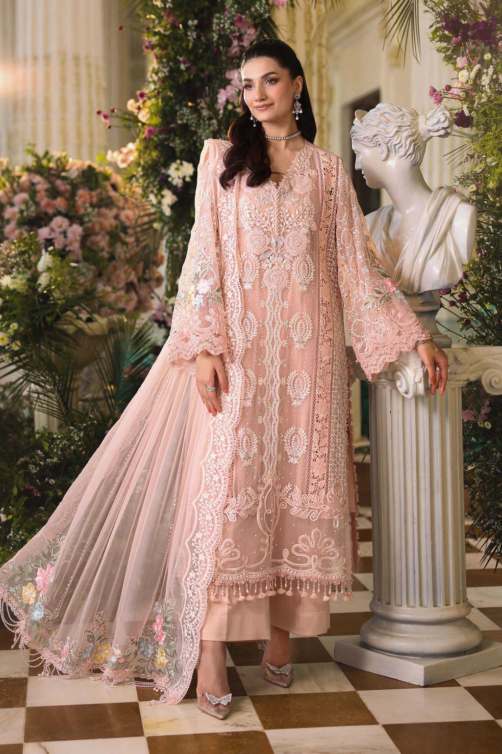 MARIA B Embroidered Chiffon