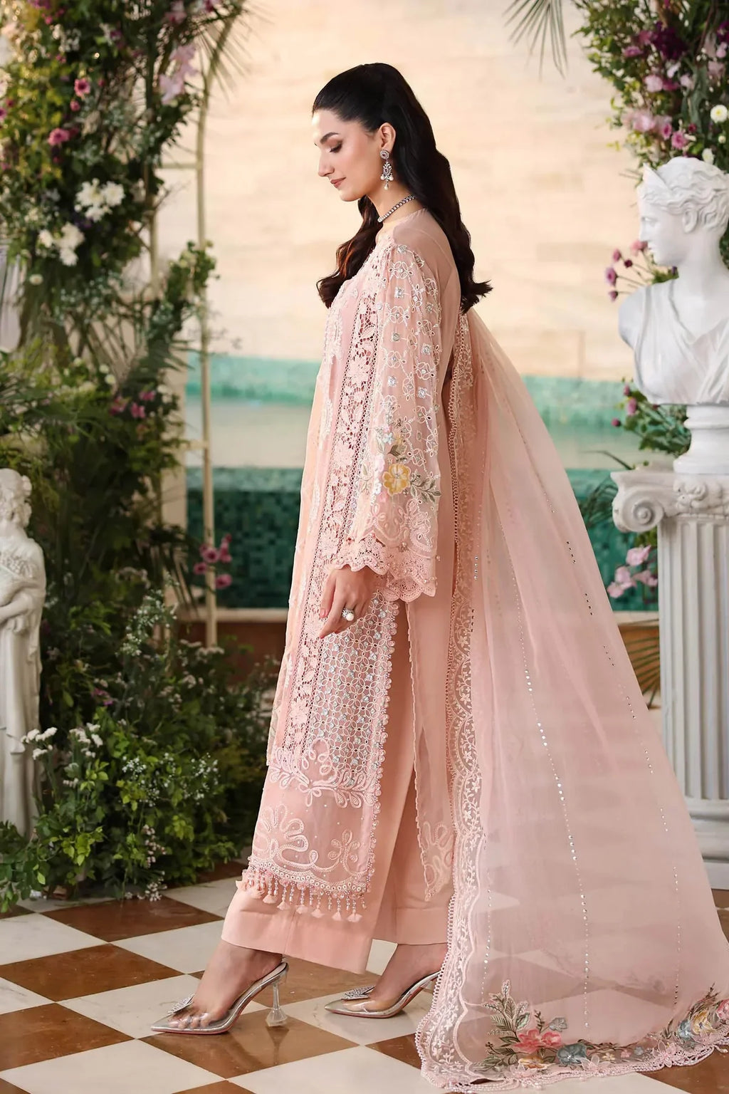 MARIA B Embroidered Chiffon