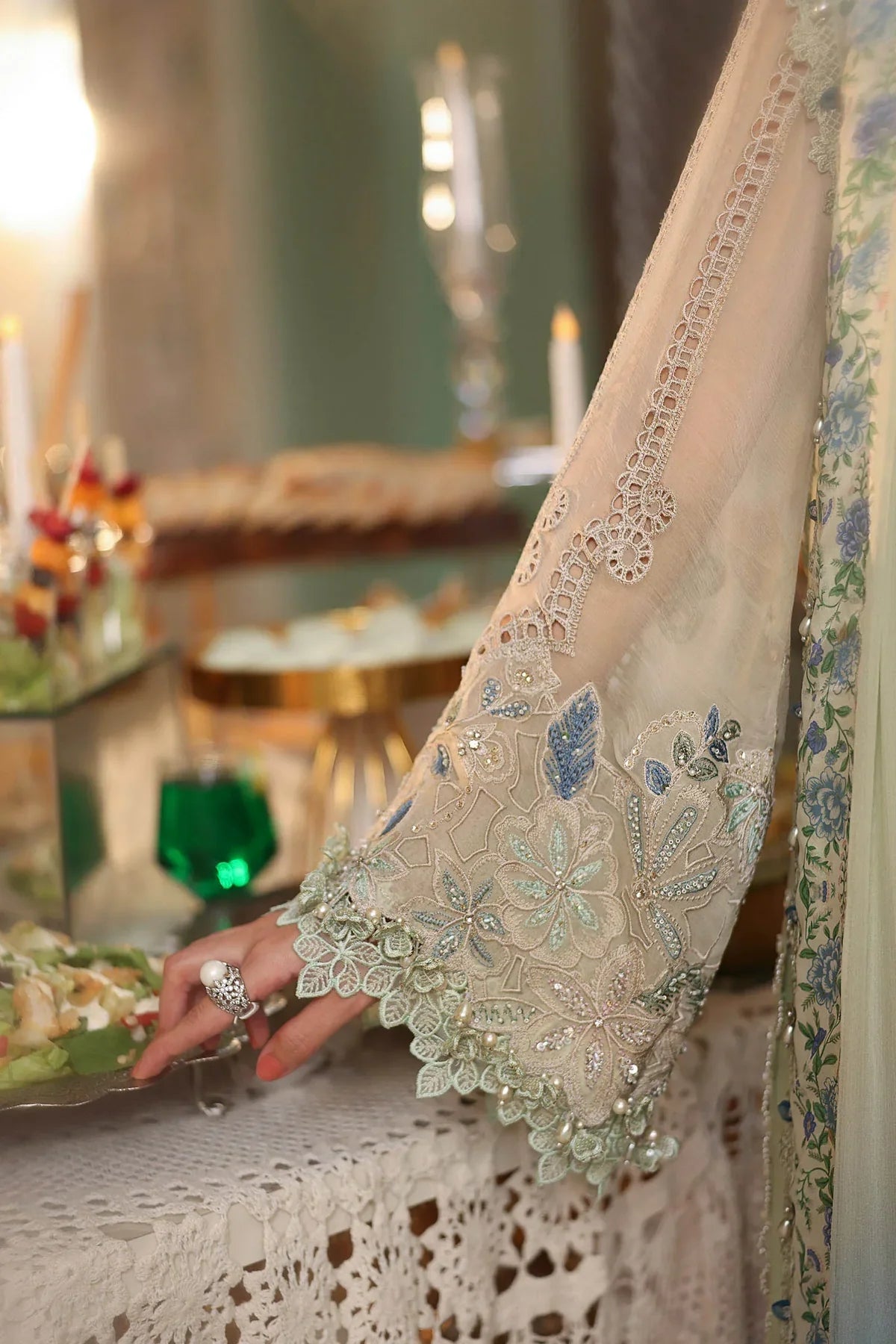 MARIA B Embroidered Chiffon