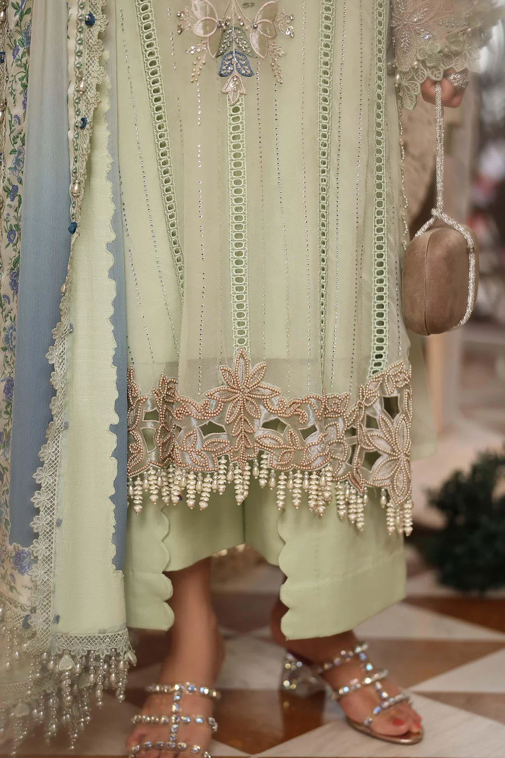MARIA B Embroidered Chiffon