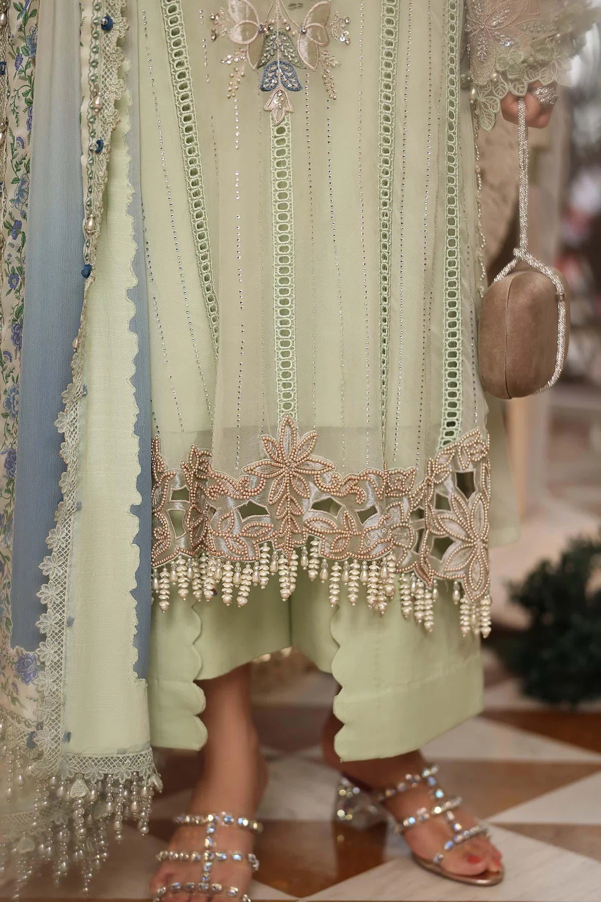MARIA B Embroidered Chiffon