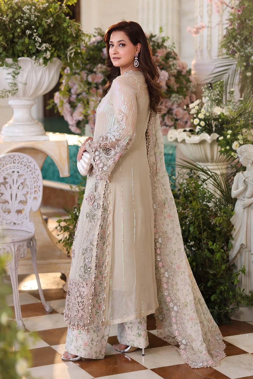MARIA B Embroidered Chiffon