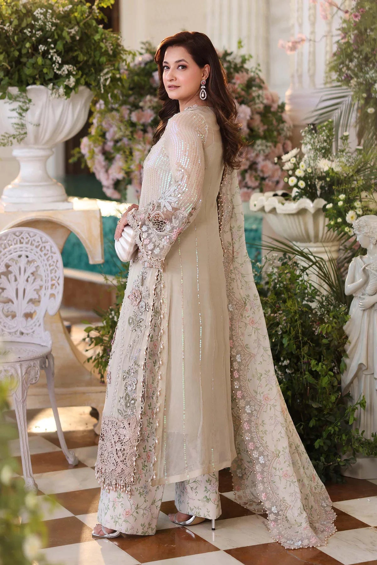 MARIA B Embroidered Chiffon