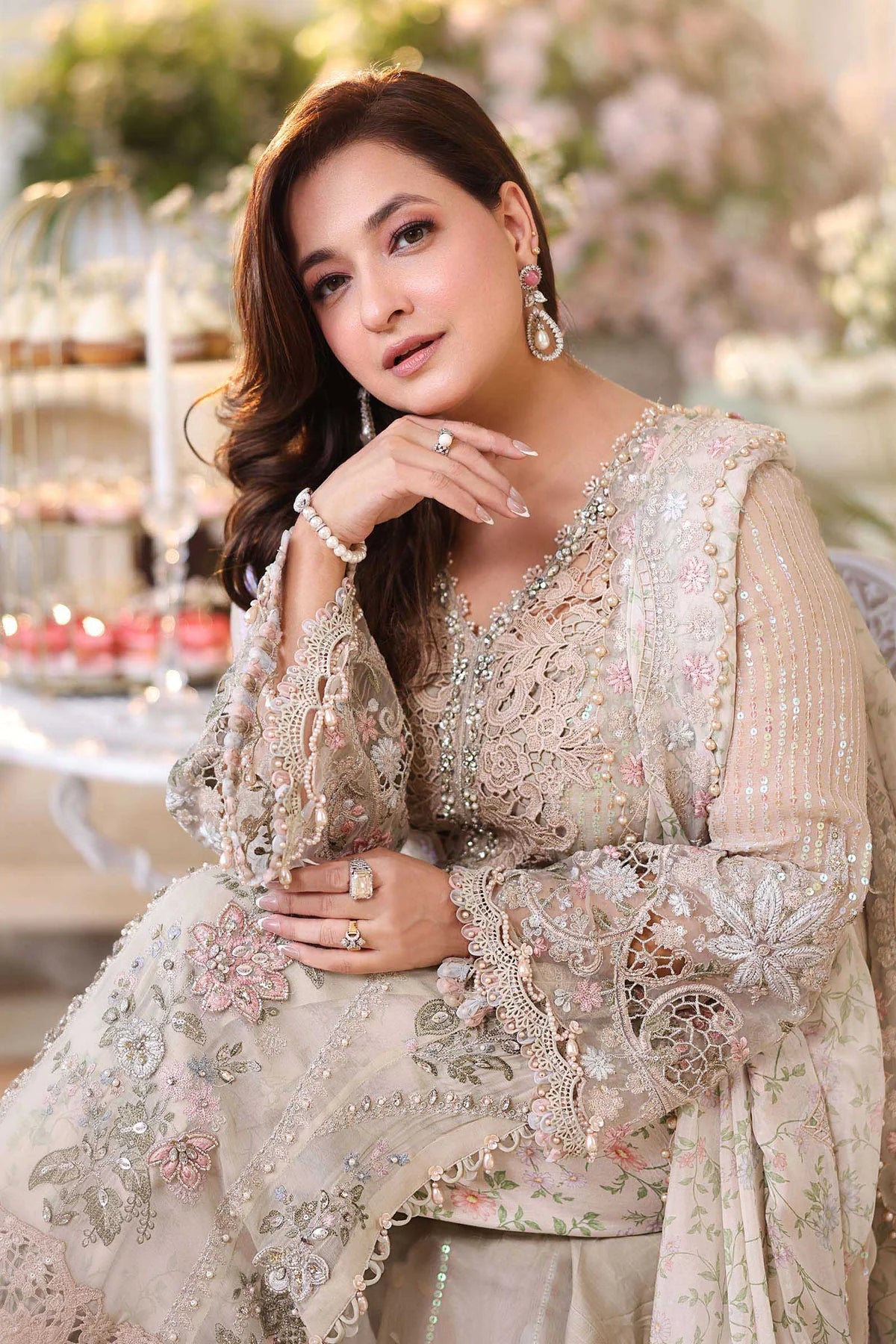 MARIA B Embroidered Chiffon
