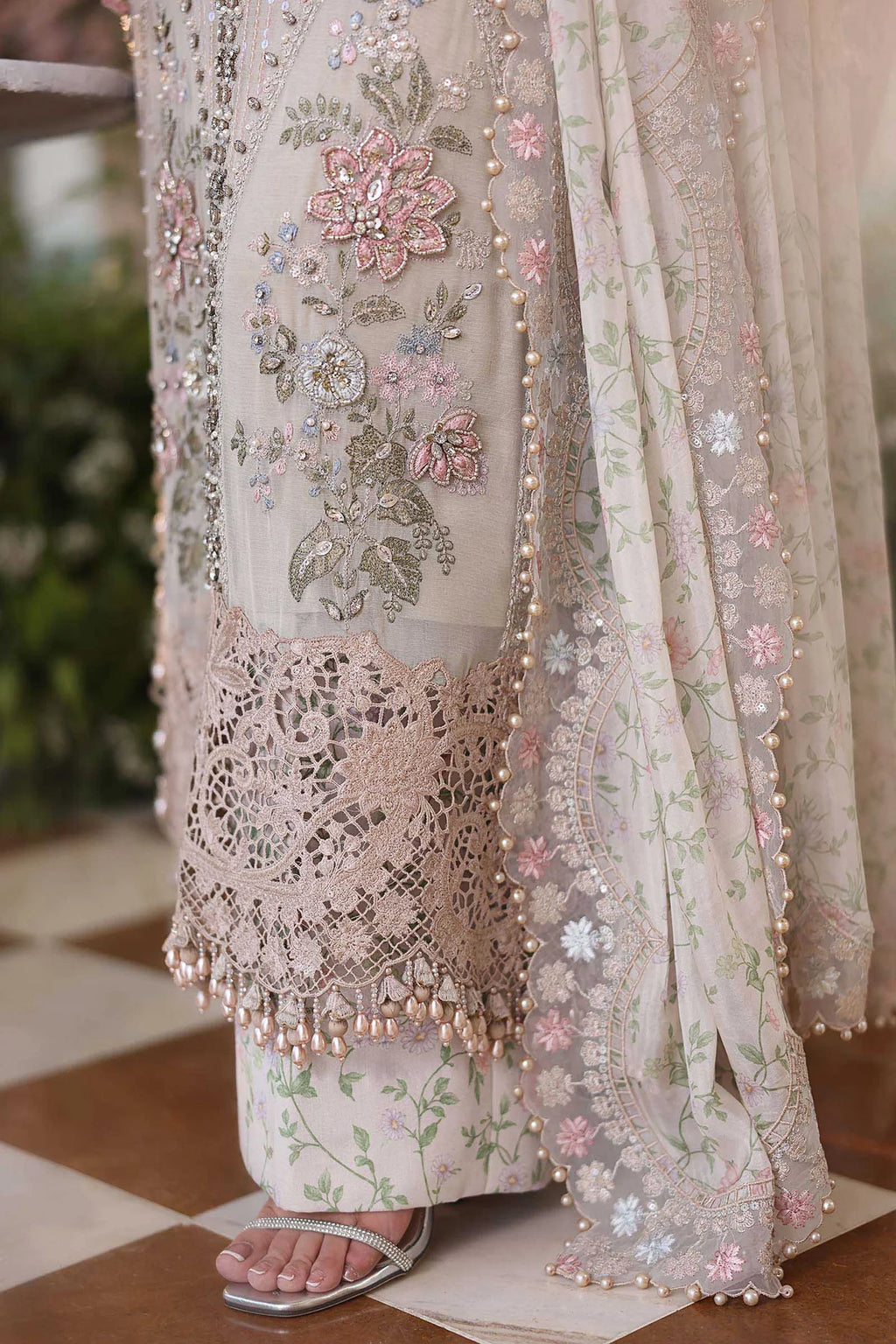 MARIA B Embroidered Chiffon
