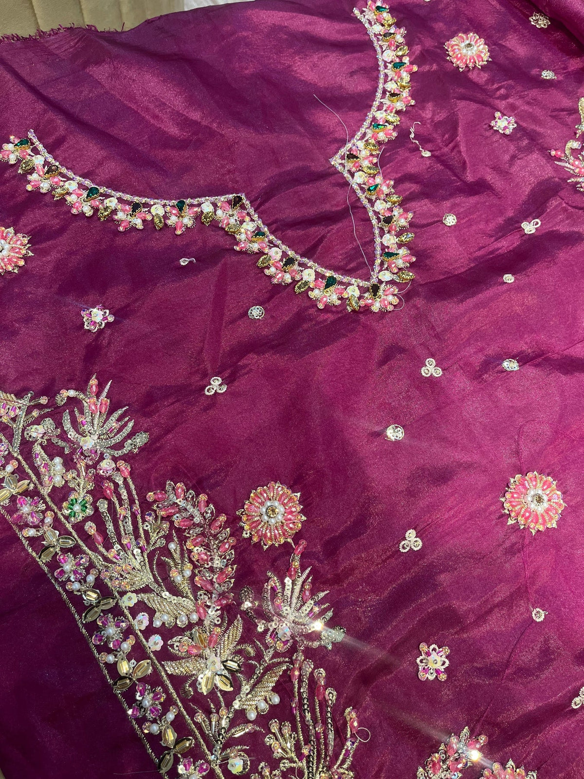02 – Maroon Embroidered Formal Dress for Women