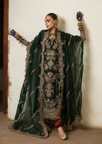 Jamali embroidered organza formal suit Salmaqadir
