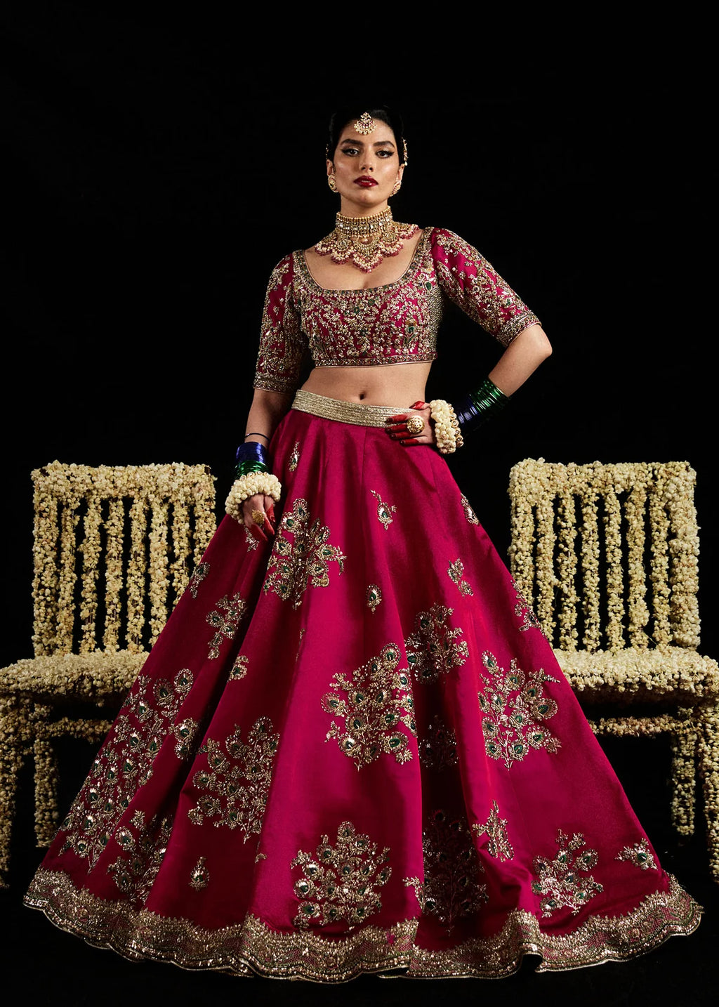 Laal deep pink lehenga – Salmaqadir