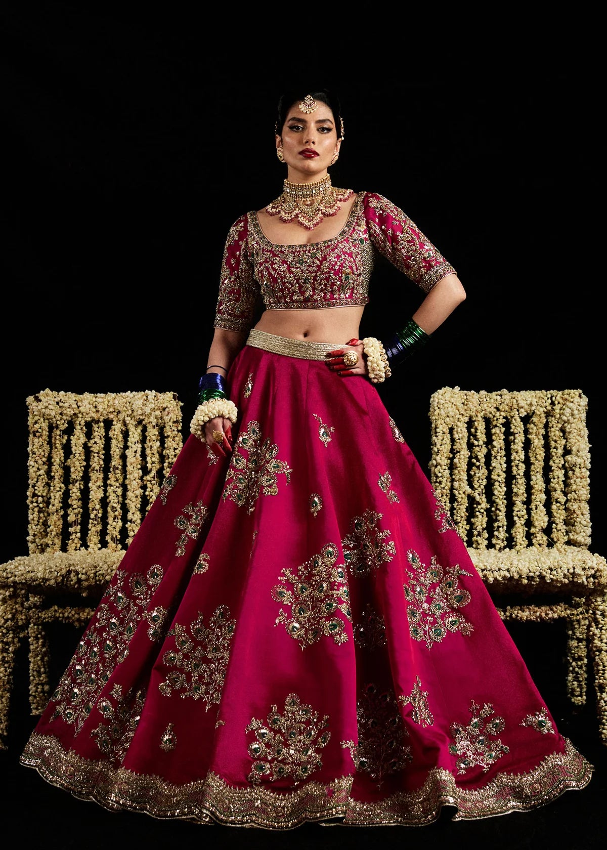 Laal deep pink lehenga – Salmaqadir