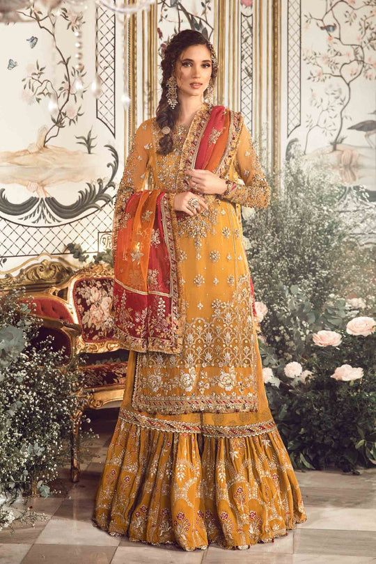 MUSTURD D.07 luxury embroidered gharara suit | SalmaQadir