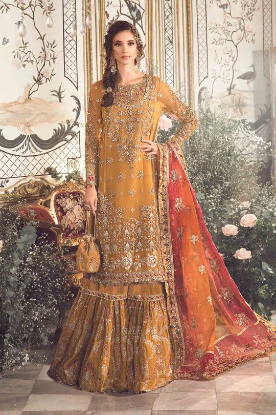 MUSTURD D.07 luxury embroidered gharara suit | SalmaQadir