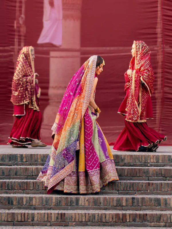 Mala embroidered Korean silk lehenga suit | Salmaqadir