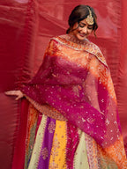 Mala embroidered Korean silk lehenga suit | Salmaqadir