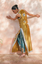 Maliya golden luxury mesuri suit Salmaqadir