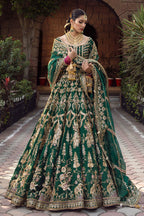 Nazneen Emerald Green Bridal Suit | Salmaqadir