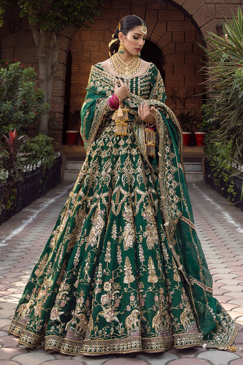 Nazneen Emerald Green Bridal Suit | Salmaqadir