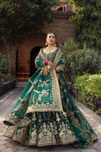 Nazneen Emerald Green Bridal Suit | Salmaqadir
