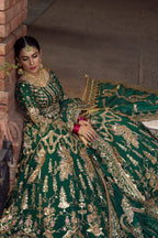 Nazneen Emerald Green Bridal Suit | Salmaqadir