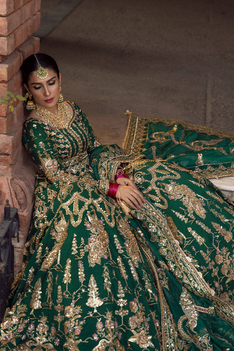 Nazneen Emerald Green Bridal Suit | Salmaqadir