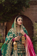 Nazneen Emerald Green Bridal Suit | Salmaqadir