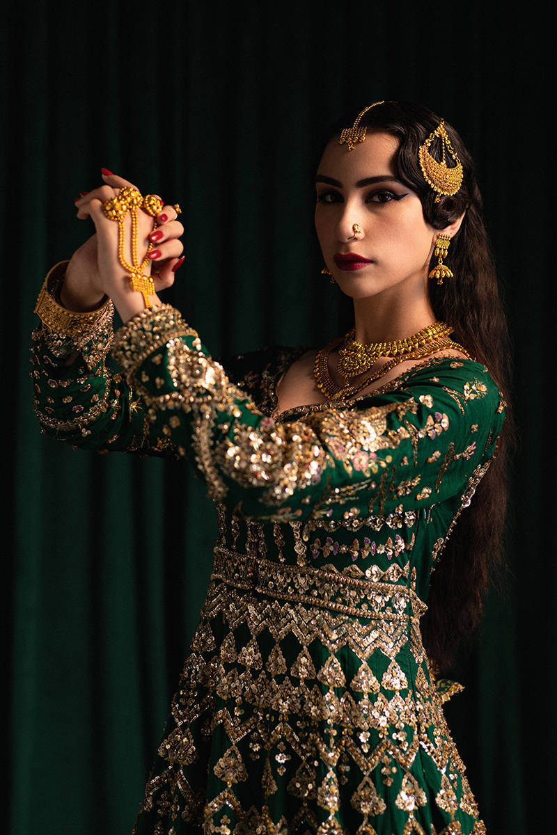 Nazneen Emerald Green Bridal Suit | Salmaqadir