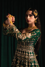 Nazneen Emerald Green Bridal Suit | Salmaqadir