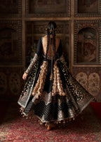 Noor Jehan embroidered Korean raw silk peshwas | Salmaqadir
