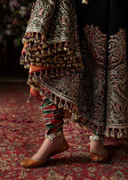 Noor Jehan embroidered Korean raw silk peshwas | Salmaqadir