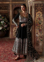 Noor Jehan embroidered Korean raw silk peshwas | Salmaqadir