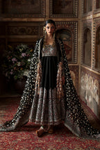 Noor Jehan embroidered Korean raw silk peshwas | Salmaqadir