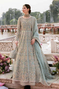 Saleha ice blue embellished formal suit | Salmaqadir