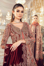 Salmon Pink BD luxury embroidered formal suit | SalmaQadir