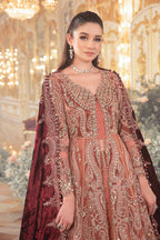 Salmon Pink BD luxury embroidered formal suit | SalmaQadir