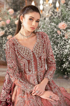 Salmon Pink BD luxury embroidered formal suit | SalmaQadir